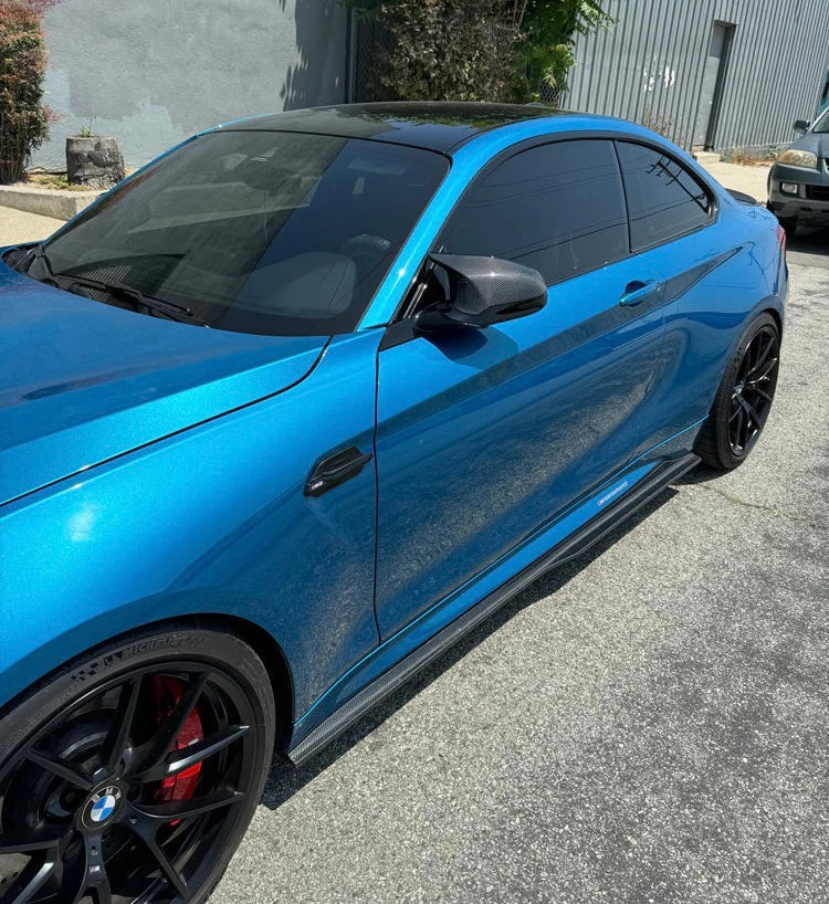 F87 M2 Carbon Fiber PSM Style Side Skirt Extensions