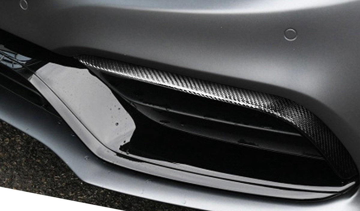 C-Class Sedan W205 Carbon Fiber Front Upper Splitters