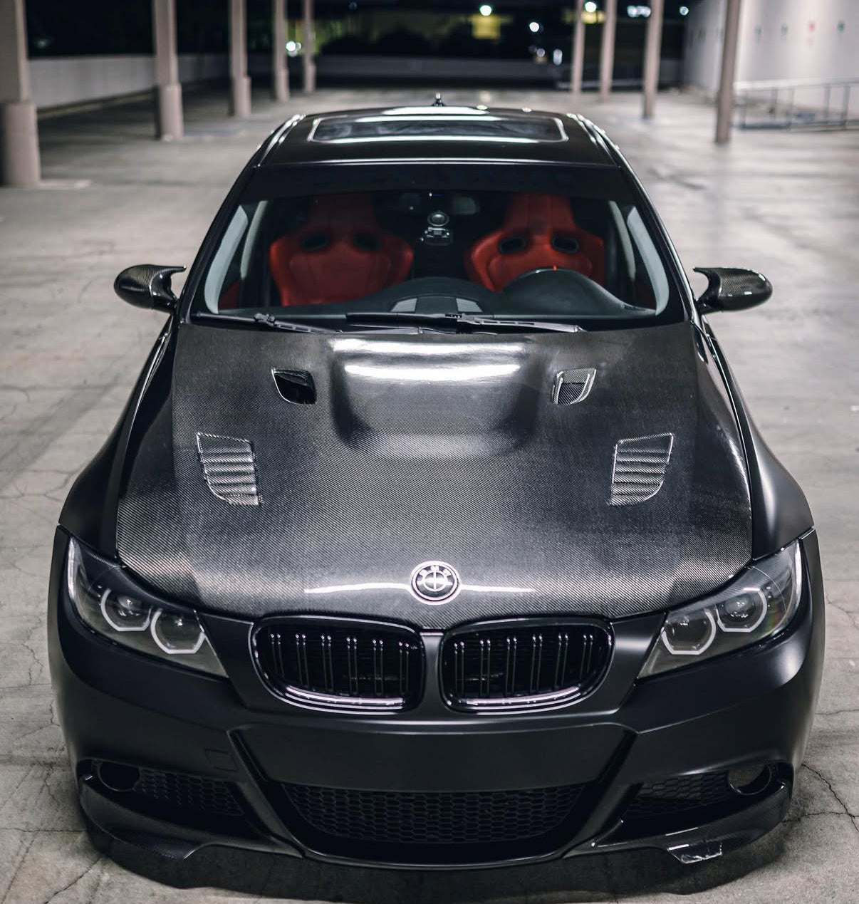 E90 LCI Carbon Fiber V Style Hood