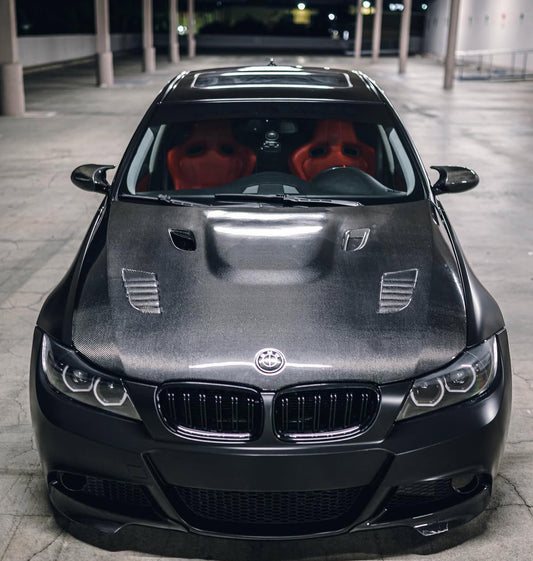 E90 LCI Carbon Fiber V Style Hood