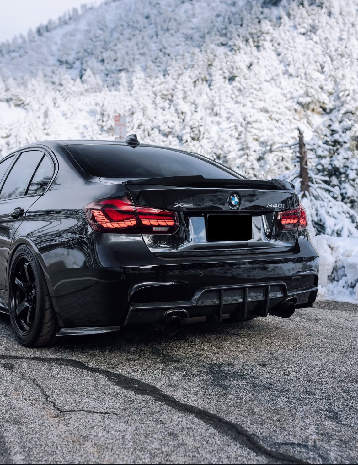F30 Carbon Fiber AA Style Rear Diffuser