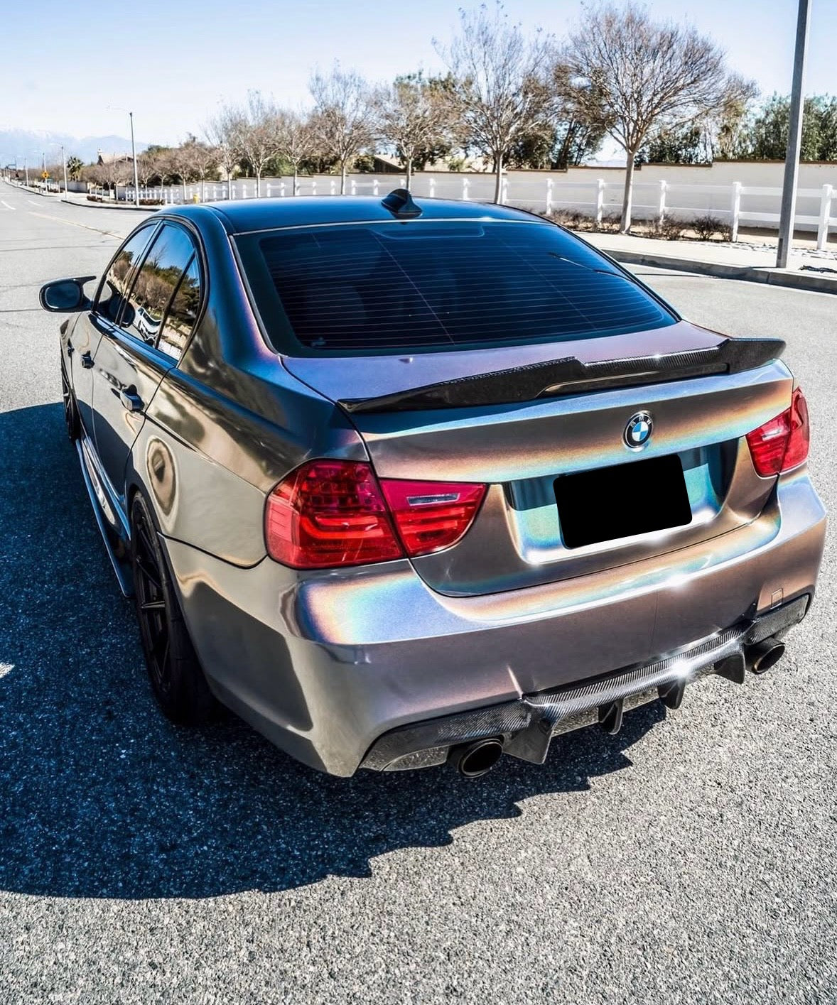 E90 Sedan Carbon Fiber PSM Style Rear Trunk Spoiler
