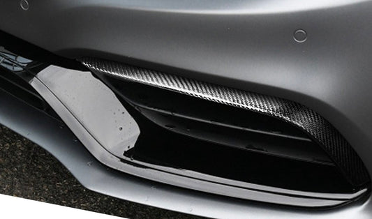 C-Class Sedan W205 Carbon Fiber Front Upper Splitters