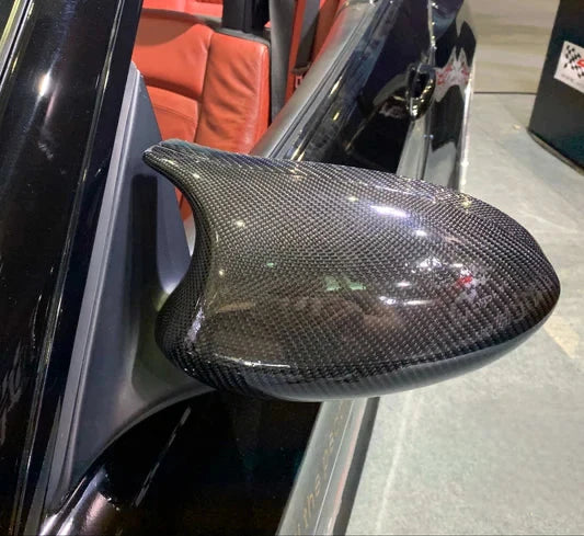 E9X PRE LCI Carbon Fiber M Style Mirror Cap Replacements